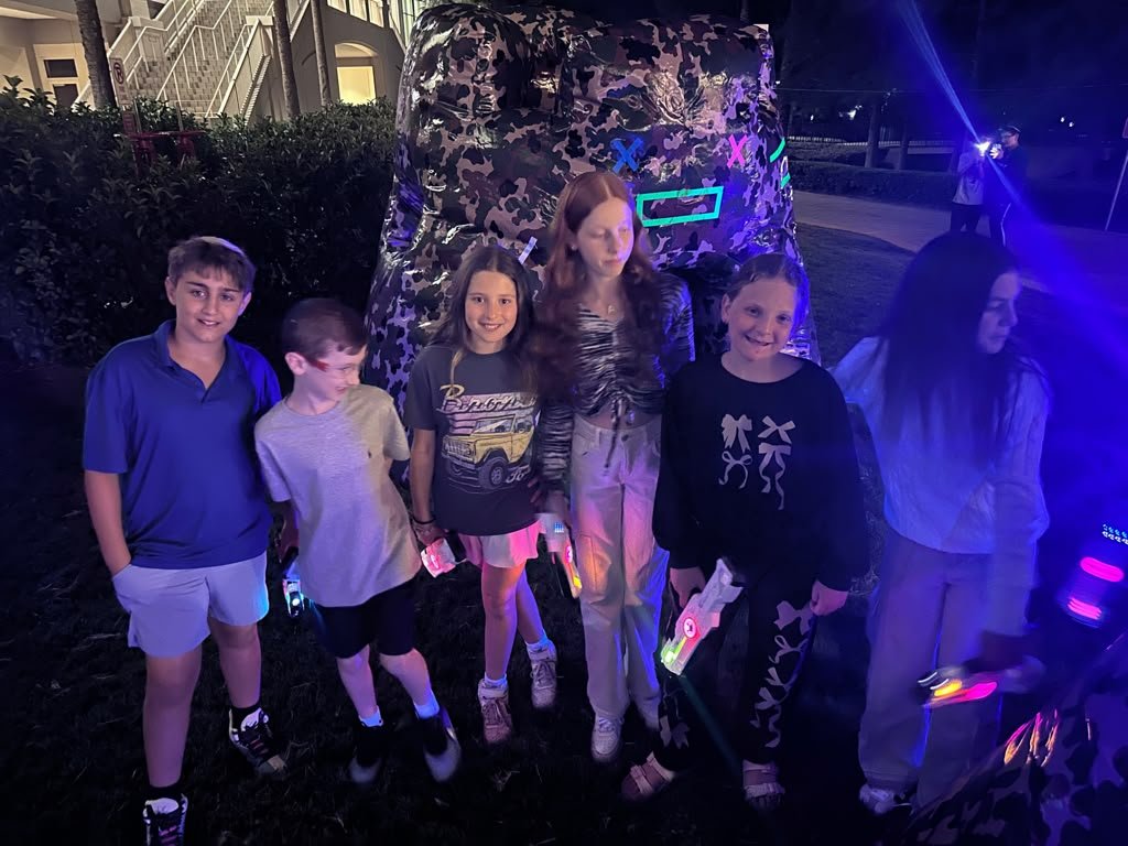 Laser tag equipment set up for an All41Events party in Central Florida